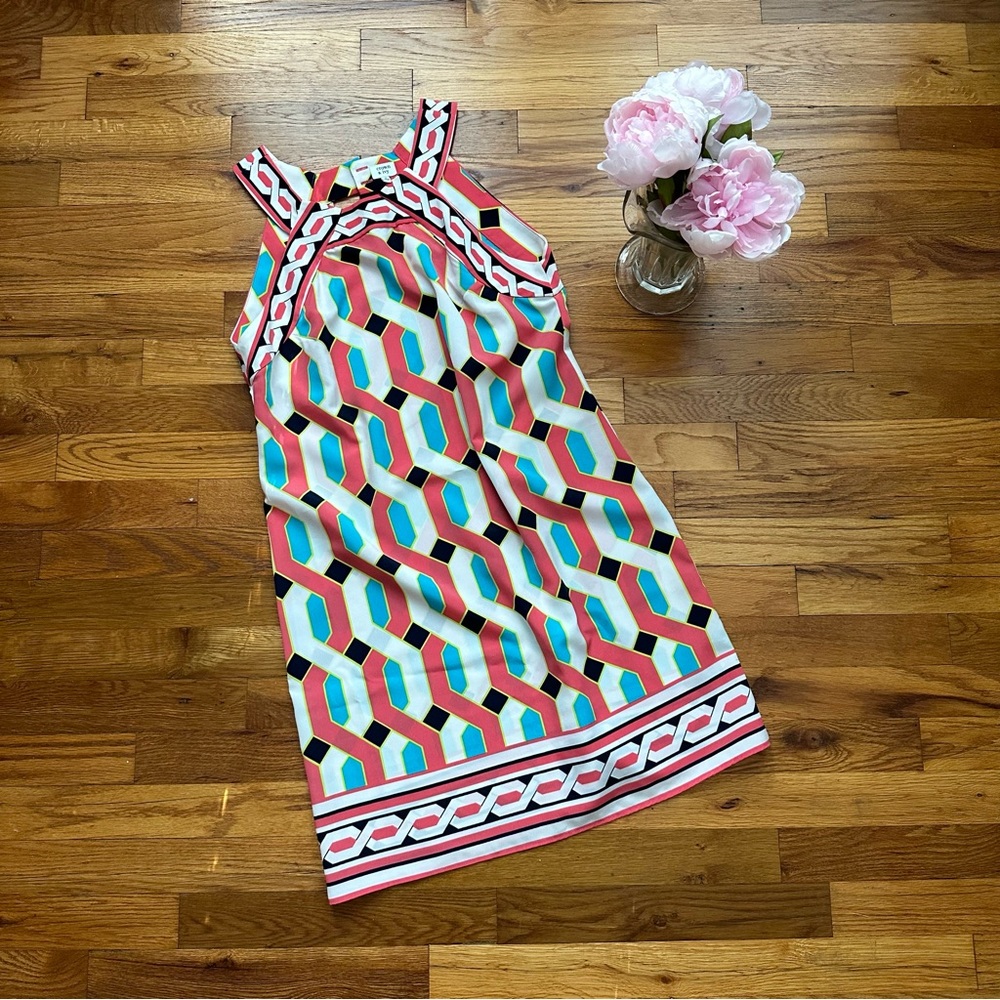Crown & Ivy Shift Dress - Geometric Print